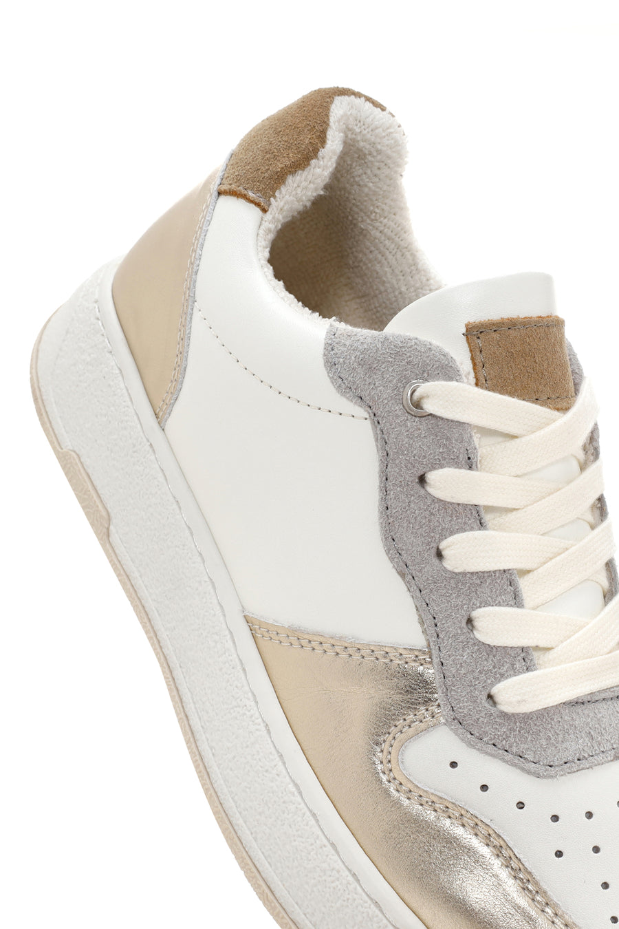Women's Gold Leather Sneaker