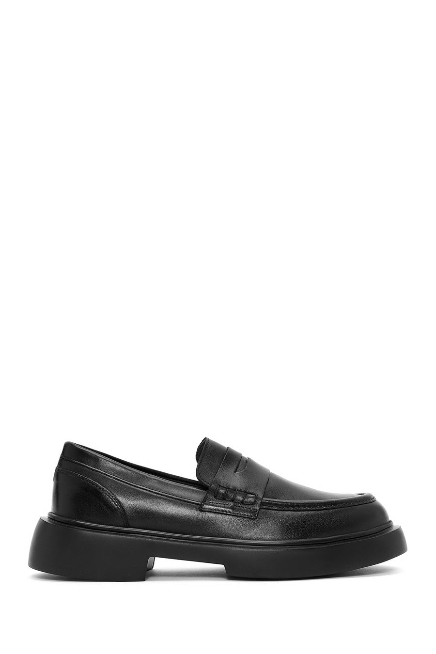 
Men's Black Leather Casual Loafer
 24WFD701018 | Derimod