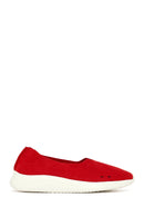 Women's Red Chunky Suede Shoes | Derimod