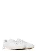 Erkek Beyaz Bağcıklı Deri Sneaker | Derimod