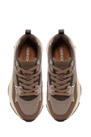 Woman Bronze Lace-Up Chunky Sneaker | Derimod