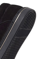 Male Black Lace-Up Nubuck Leather Casual Sneakers | Derimod