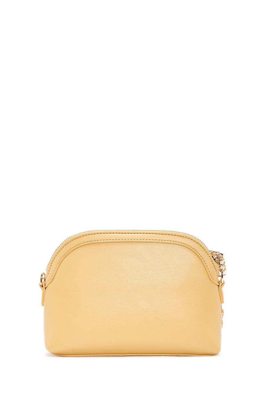 Women's Yellow Long Chain Strap Knitted Crossbody Bag