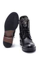 Women's Leather Stone Boots | Derimod