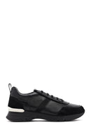 Kadın Siyah Bağcıklı Deri Sneaker | Derimod