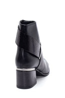 Women's Snake Patterned Mid Heel Boots | Derimod