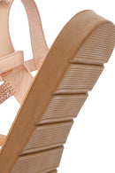 Women's Pink Back Strap Stoned Sandals | Derimod