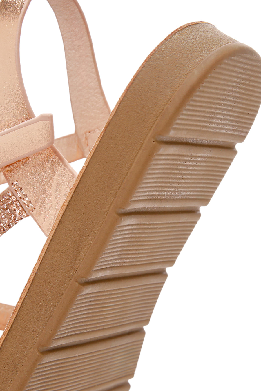 Women's Pink Back Strap Stoned Sandals
