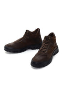 Men's Brown Leather Casual Boots | Derimod