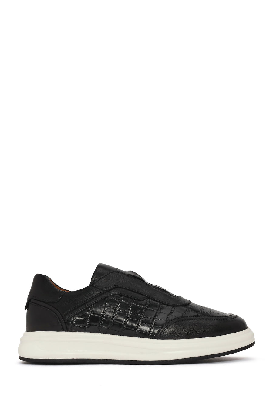 Erkek Siyah Desenli Deri Sneaker 26SFD603214 | Derimod