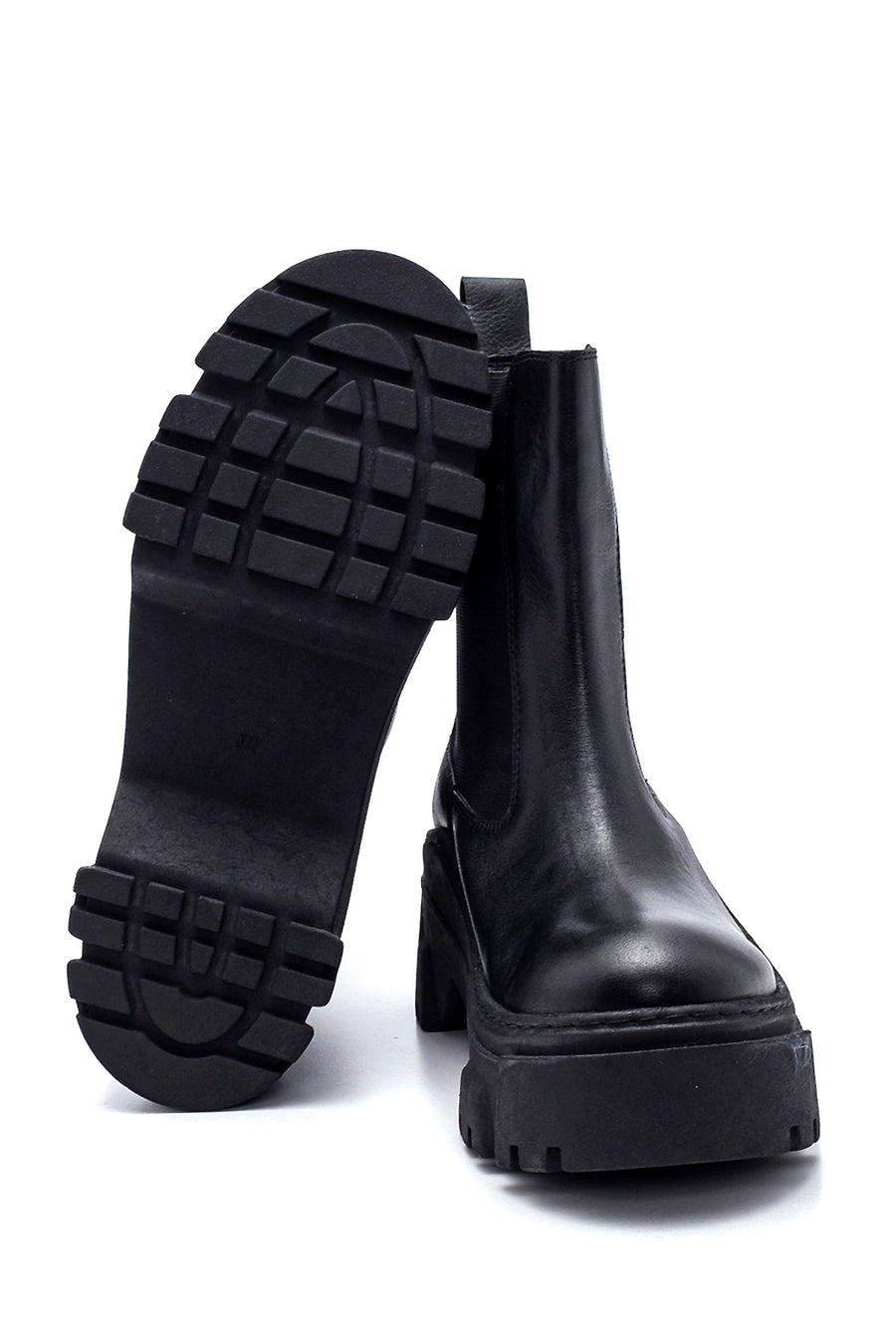 Women's Leather High Sole Chelsea Boots