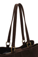 Woman Brown Suede Casual Bag | Derimod