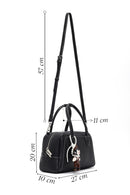 Women's Black Long Strap Charm Handbag | Derimod