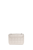 Woman Cream Long-Strap Quilted Mini Crossbody Bag | Derimod