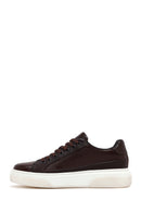 Men's Brown Lace-Up Thick-Soled Leather Sneakers | Derimod