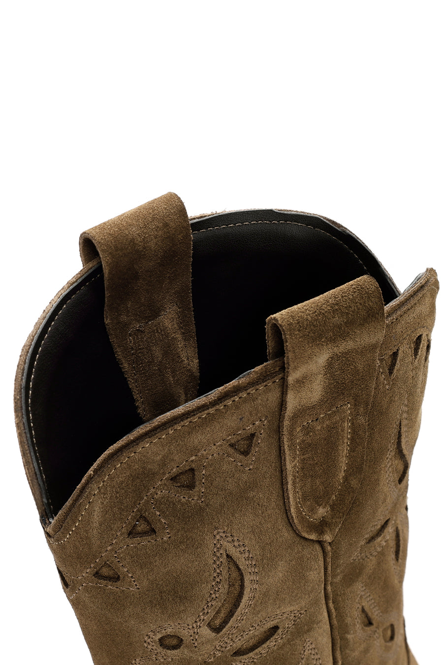 Women's Brown Suede Leather Cowboy Boots