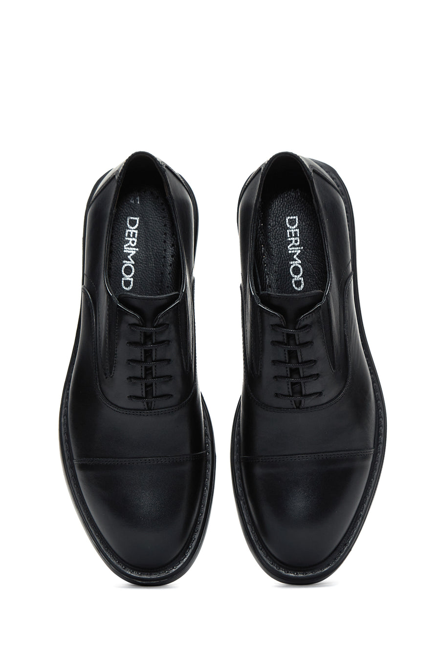 Men's Black Leather Oxford Shoes