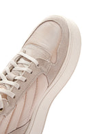 Women's Beige Thick Soled Leather Sneaker Boots | Derimod