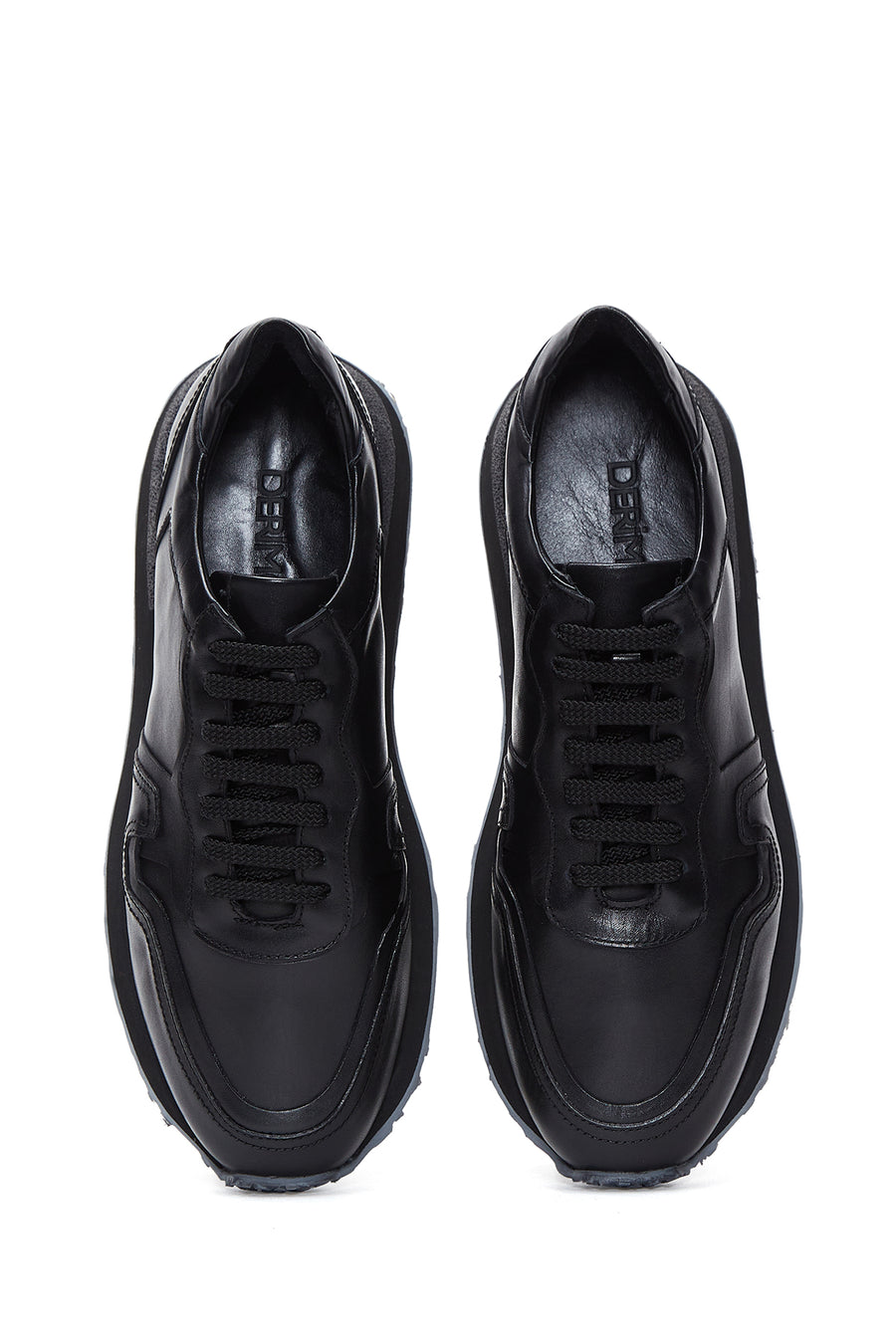 Men's Black Leather Sneaker