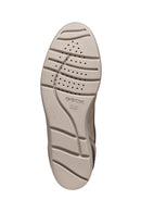 Geox Women's Mink Ilde Taup Lace-Up Thick-Soled Sneaker | Derimod