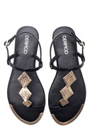 Women's Black Flip Flops Sandals | Derimod