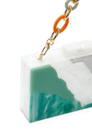 Women's Green Long Chain Strap Mini Box Bag | Derimod