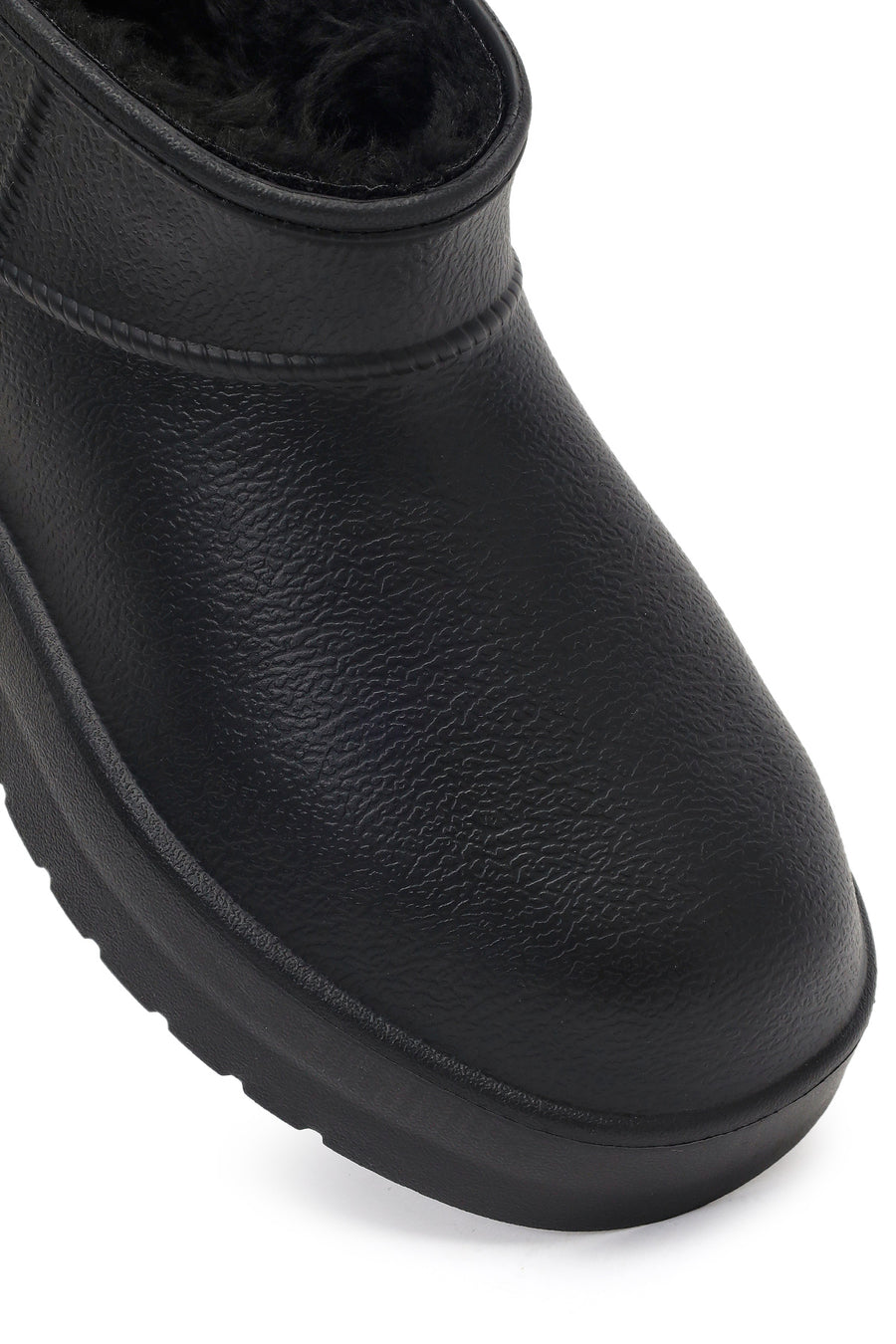 Women's Black Furry Teddy Boots