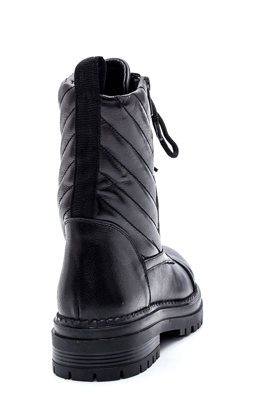 Women's Leather Quilted Boots