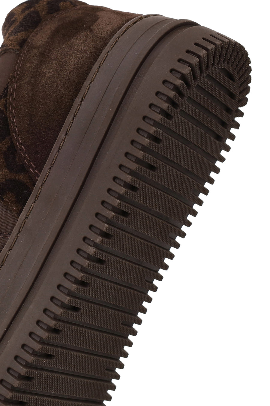 Kadın Kahverengi Bağcıklı Desenli Deri Sneaker