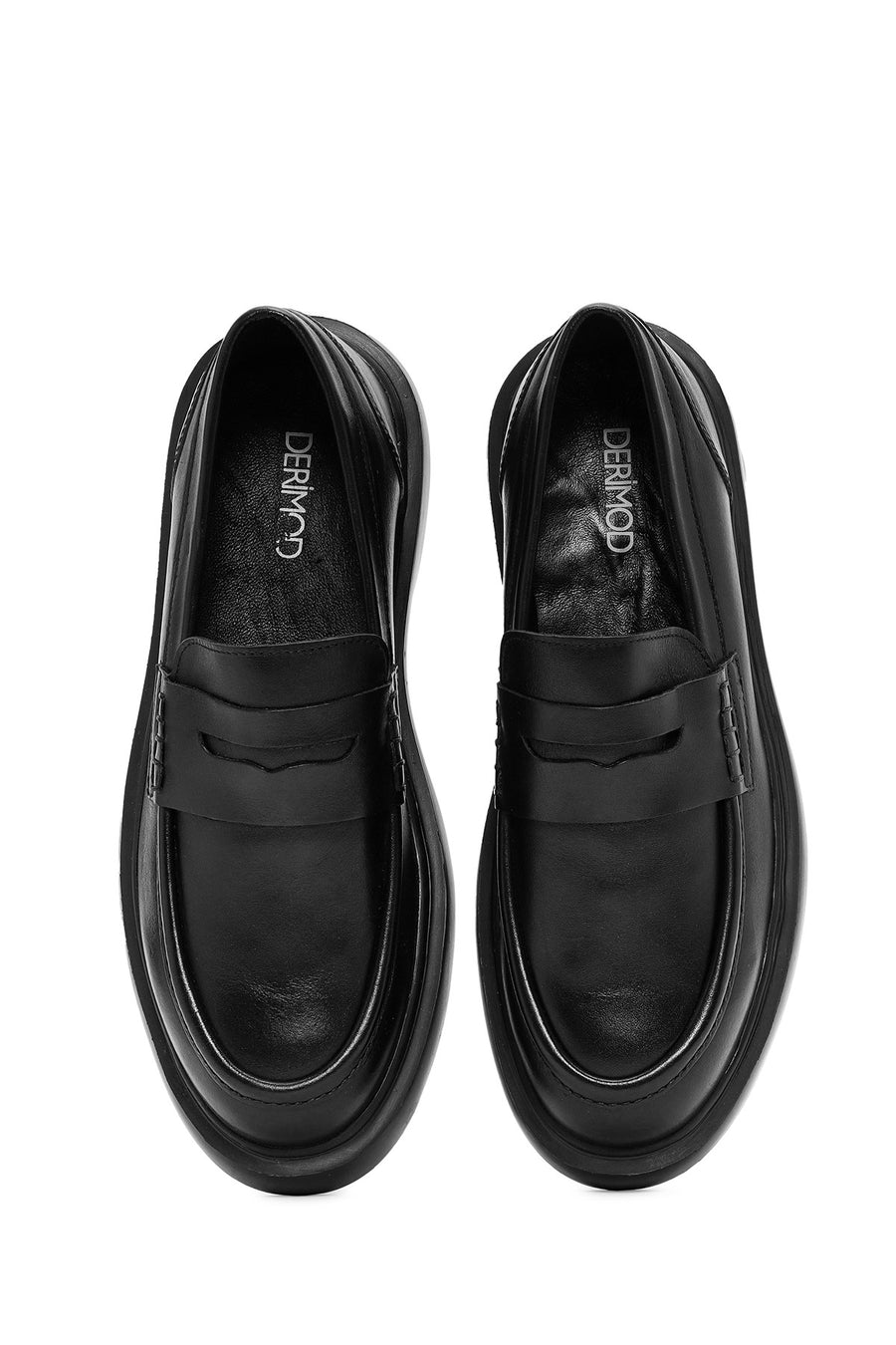 
Men's Black Leather Casual Loafer
