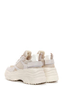 Women's Beige Lace-Up Chunky Sole Sneakers | Derimod