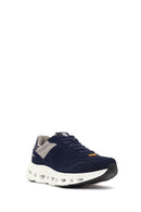 Derimod Studio Men's Navy Blue Lace-Up Thick-Soled Sneaker | Derimod