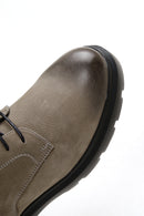 Men's Beige Nubuck Leather Boots | Derimod