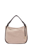 Women's Gray Long Strap Suede Shoulder Bag | Derimod