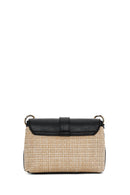 Women's Black Long Strap Straw Shoulder Bag | Derimod