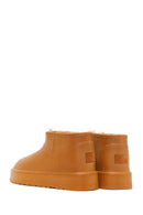 Women's Tan Fur-Lined Teddy Boots | Derimod