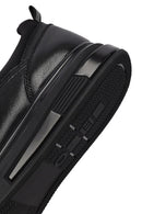 Erkek Siyah Bağcıklı Deri Sneaker | Derimod