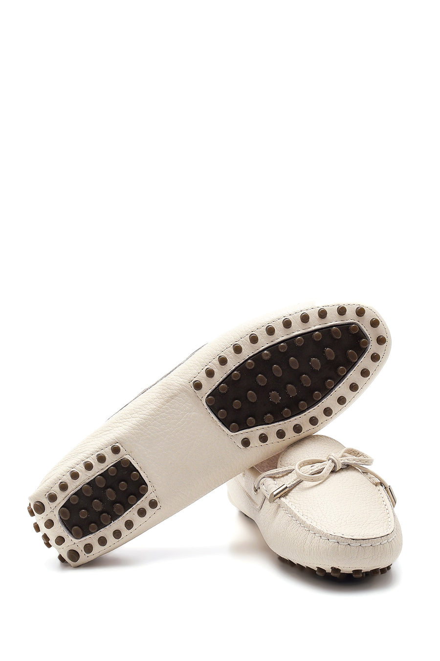 Women's Beige Leather Loafer