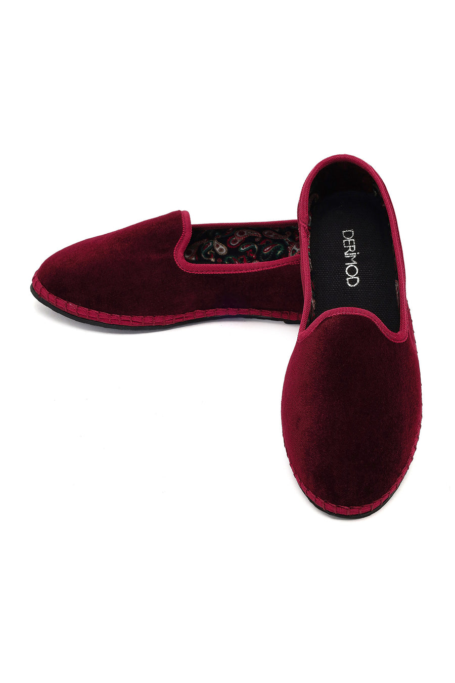 Women's Burgundy Fabric Loafer