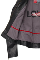 Prima Women's Black Short Leather Jacket | Derimod