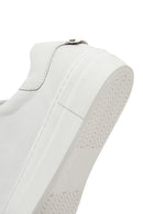 Woman White Lace-Up Leather Sneaker | Derimod