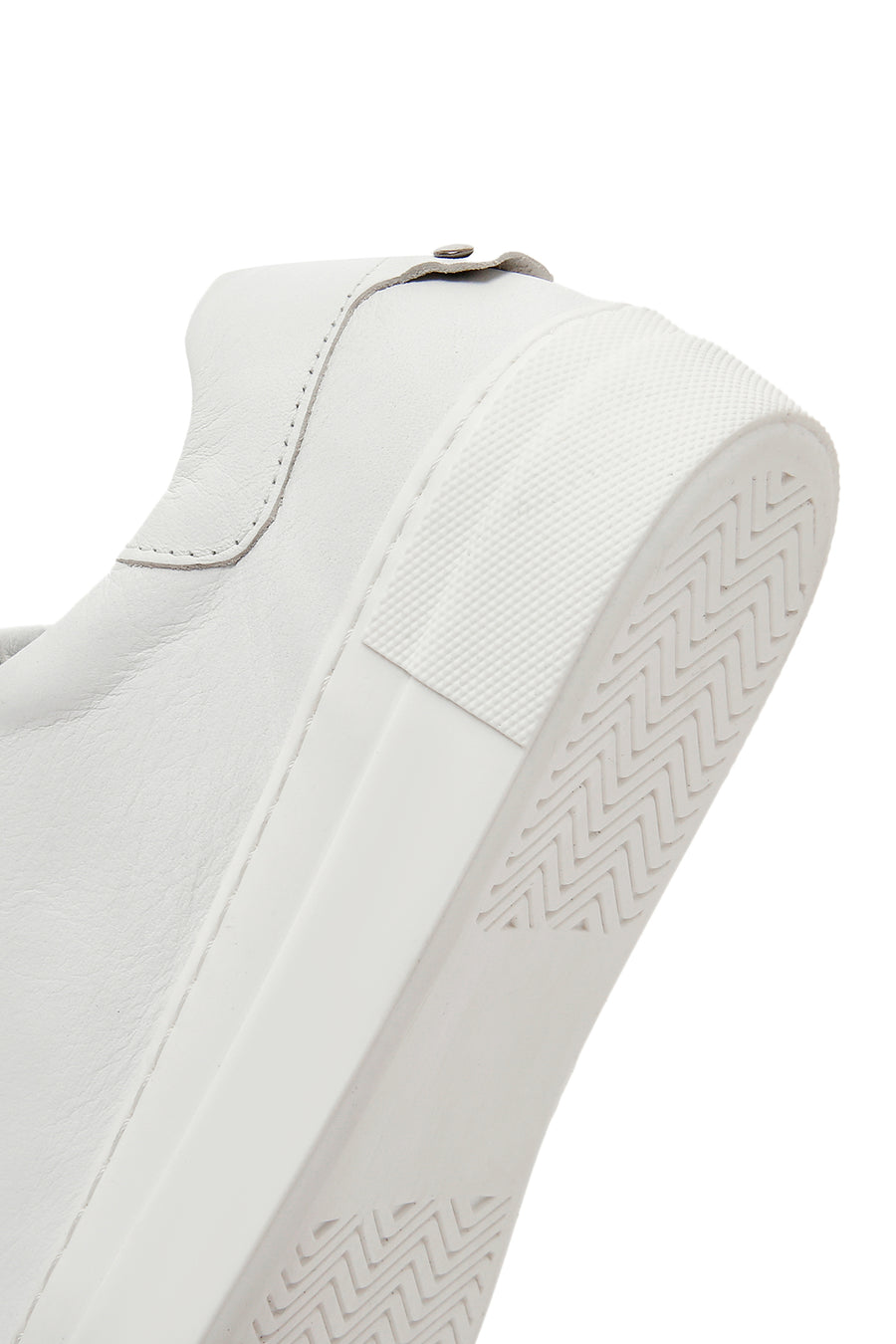 Woman White Lace-Up Leather Sneaker