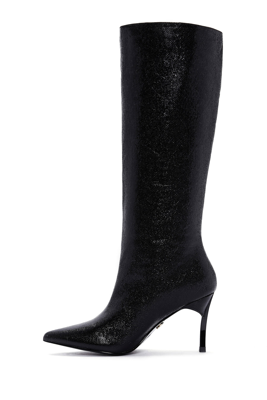 Women's Black Thin Heeled Boots