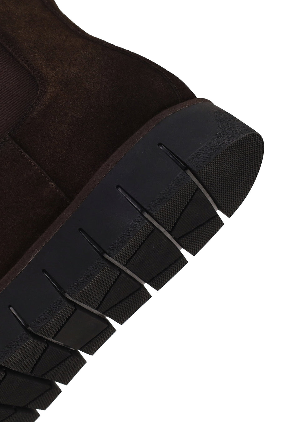 Male Brown Thick-Soled Suede Casual Chelsea Boots
