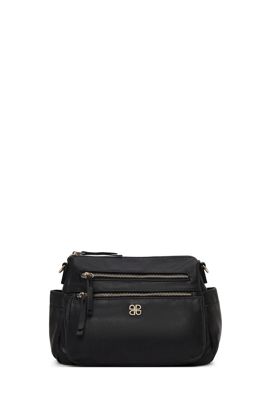 Woman Black Long-Strap Crossbody Bag