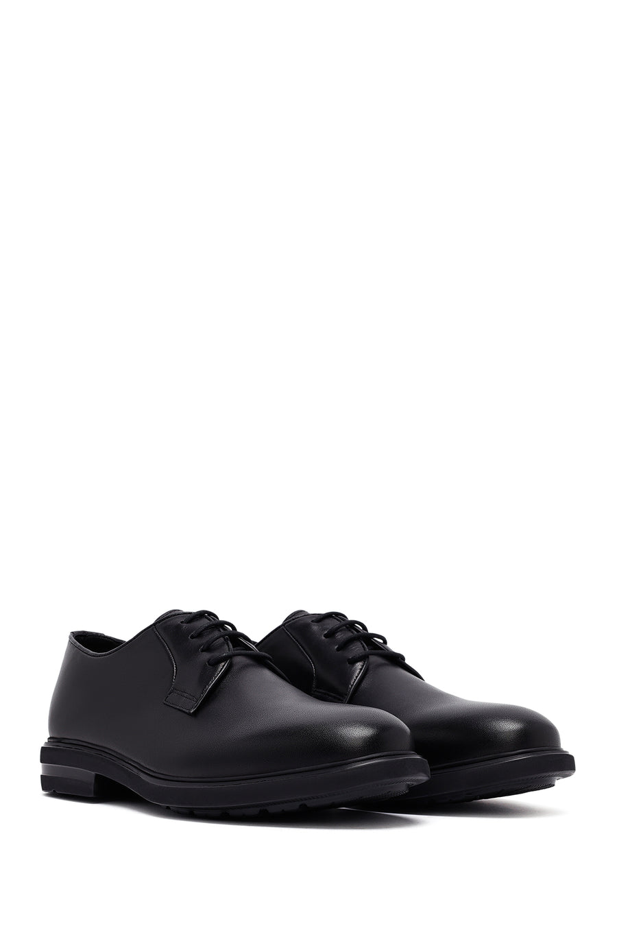 Men's Black Lace Up Leather Casual Shoes