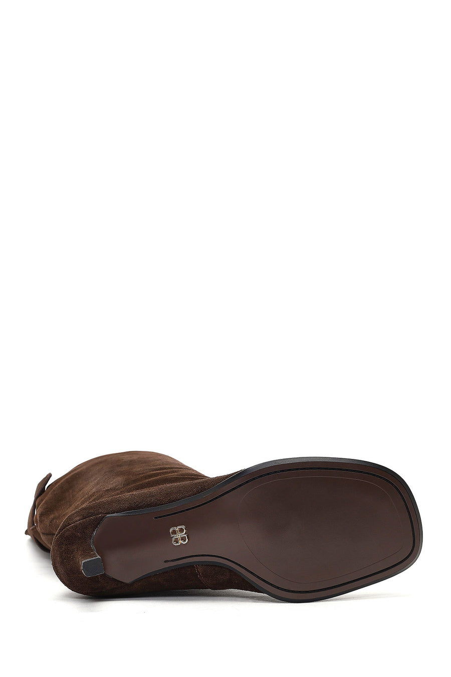 Women's Brown Thin Heeled Suede Leather Boot