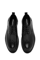 Derimod Fly Male Black Lace-Up Leather Casual Shoes | Derimod