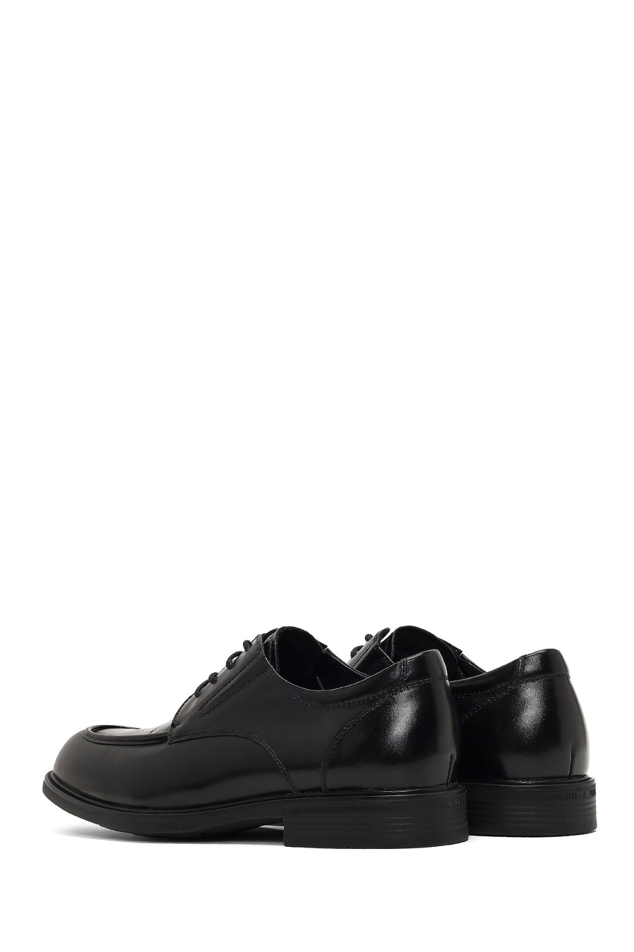 Men's Black Lace-up Leather Casual Shoes