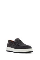 Men's Gray Suede Leather Casual Loafer | Derimod